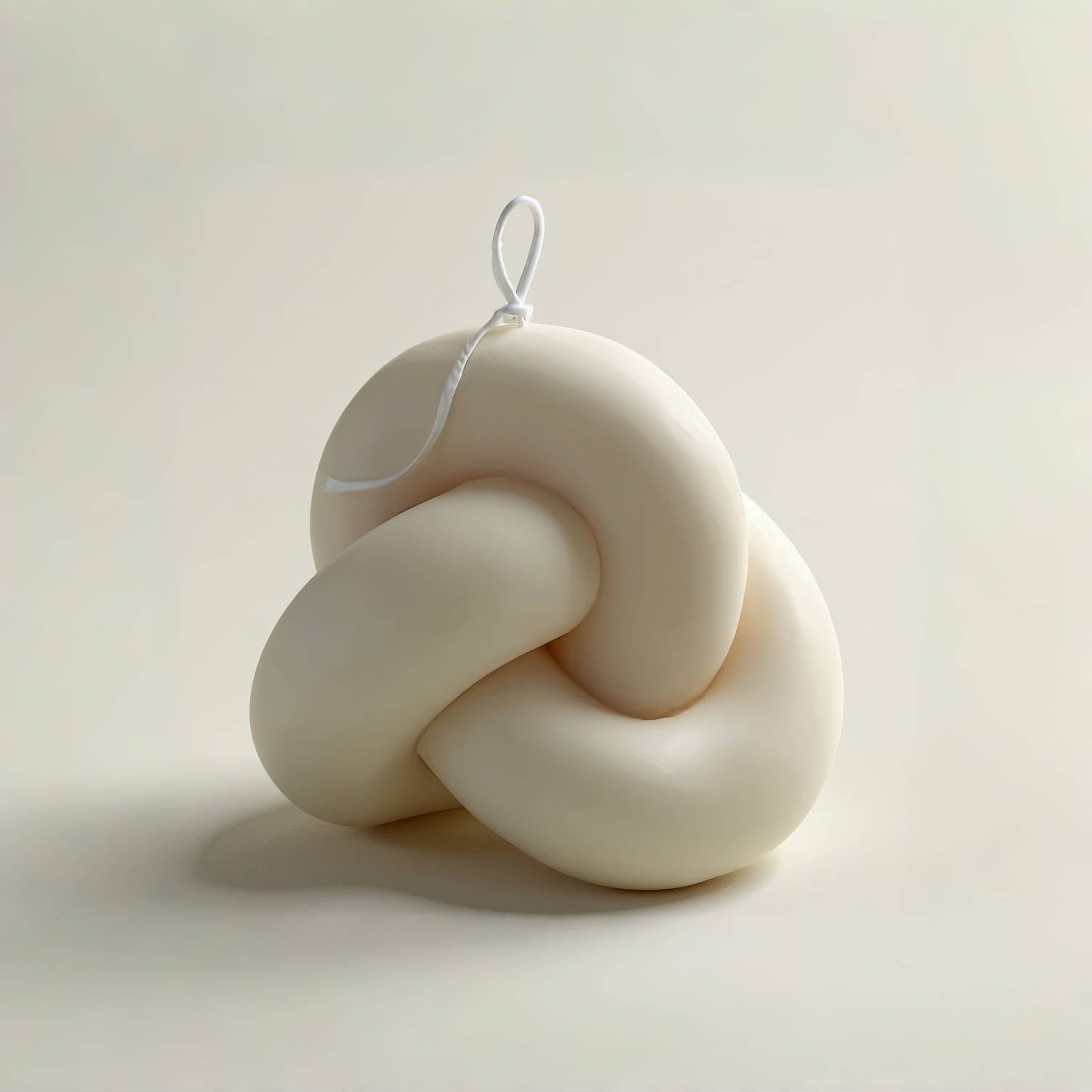 Swirl Decor Pillar Candle