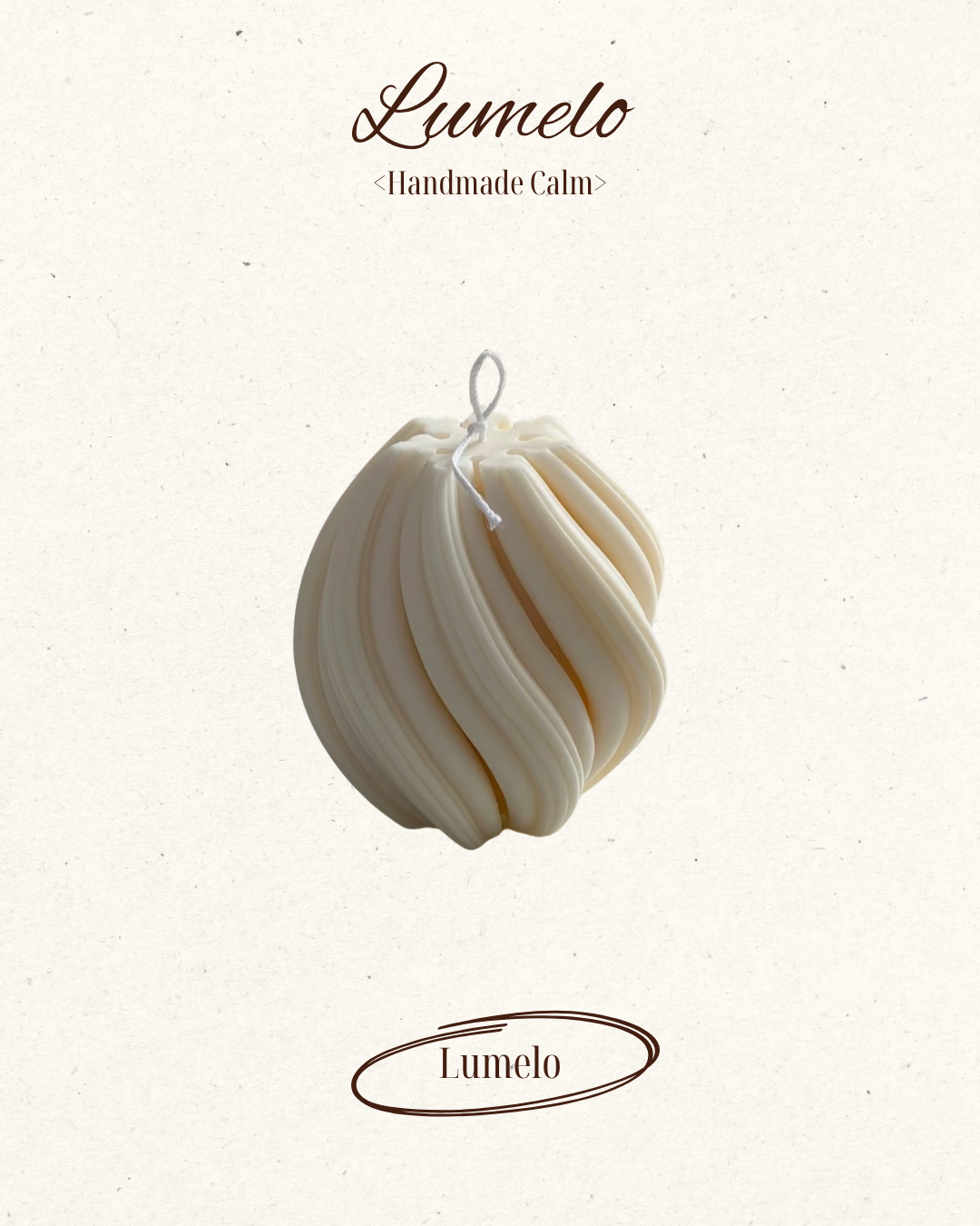 Swirl Decor Pillar Candle