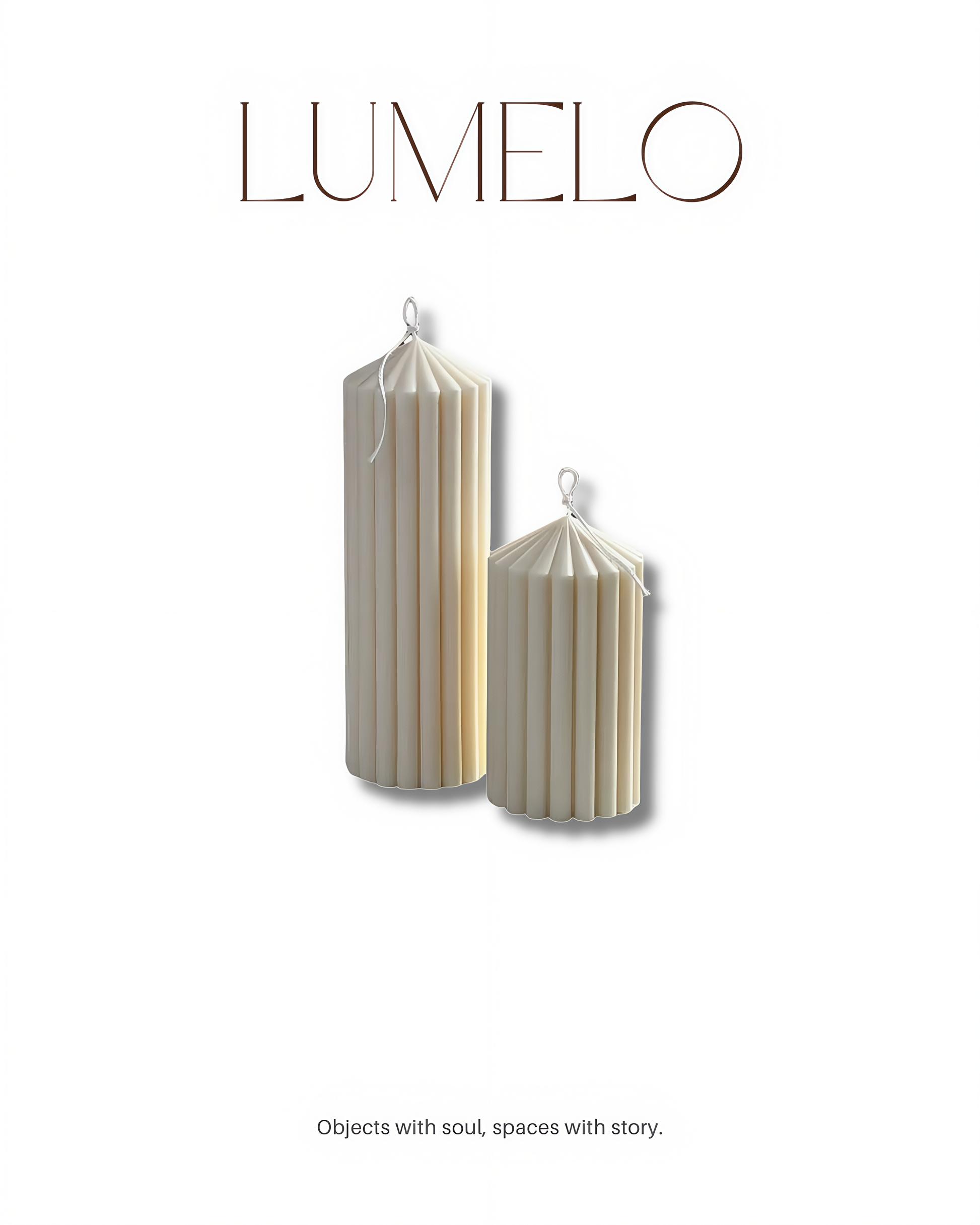 Striped Decor Pillar Candle