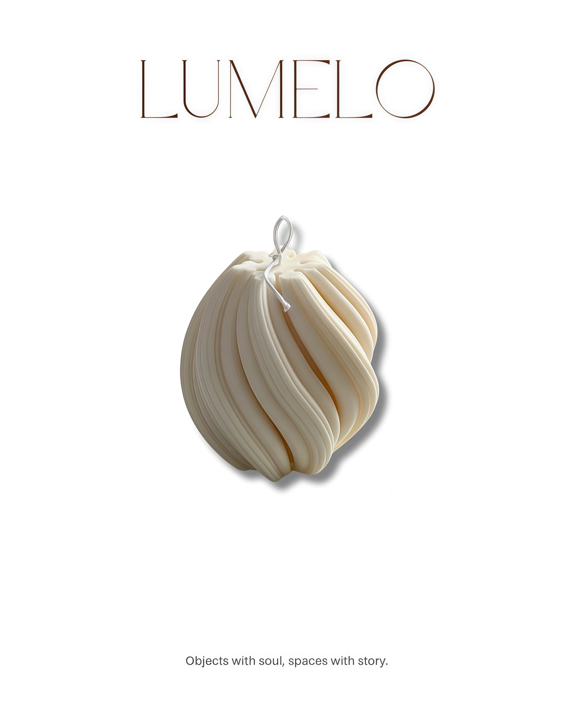 Swirl Decor Pillar Candle